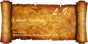 Lakat Ibolya névjegykártya