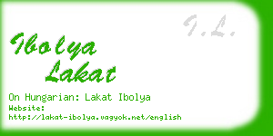 ibolya lakat business card